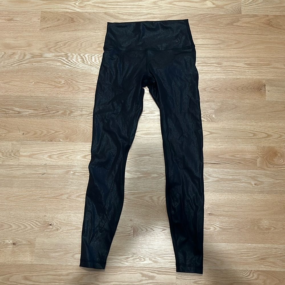 Lululemon wunder train high rise 28” shiny
